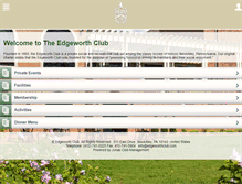 Tablet Screenshot of edgeworthclub.com